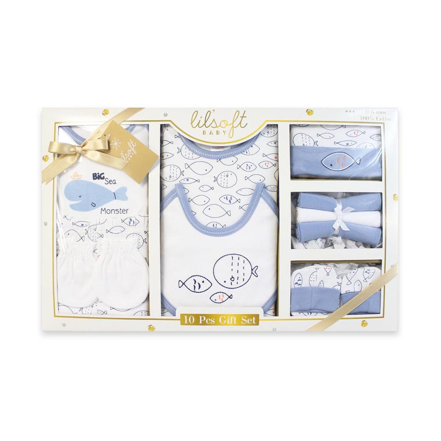 Lil'soft 10 pcs Gift Box- Blue Fishes
