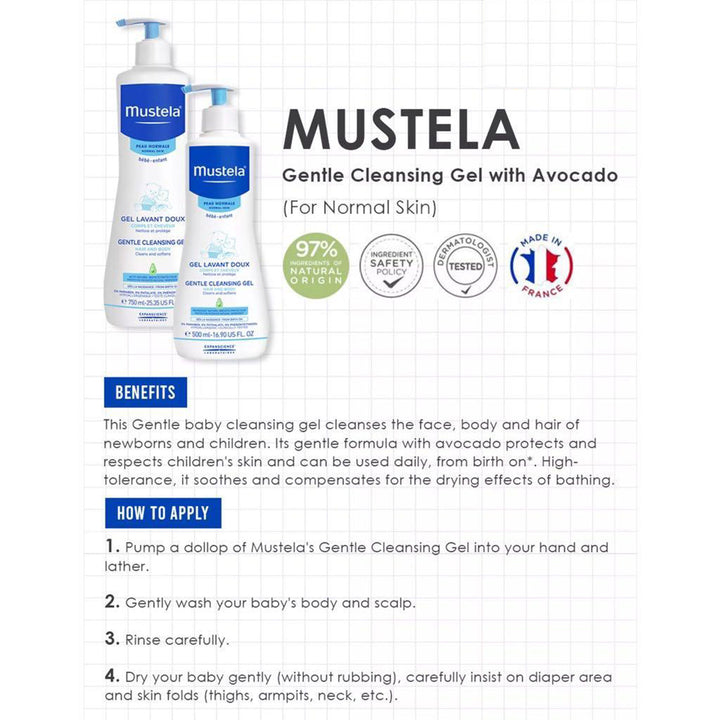 Mustela Gentle Cleansing Gel 500ml