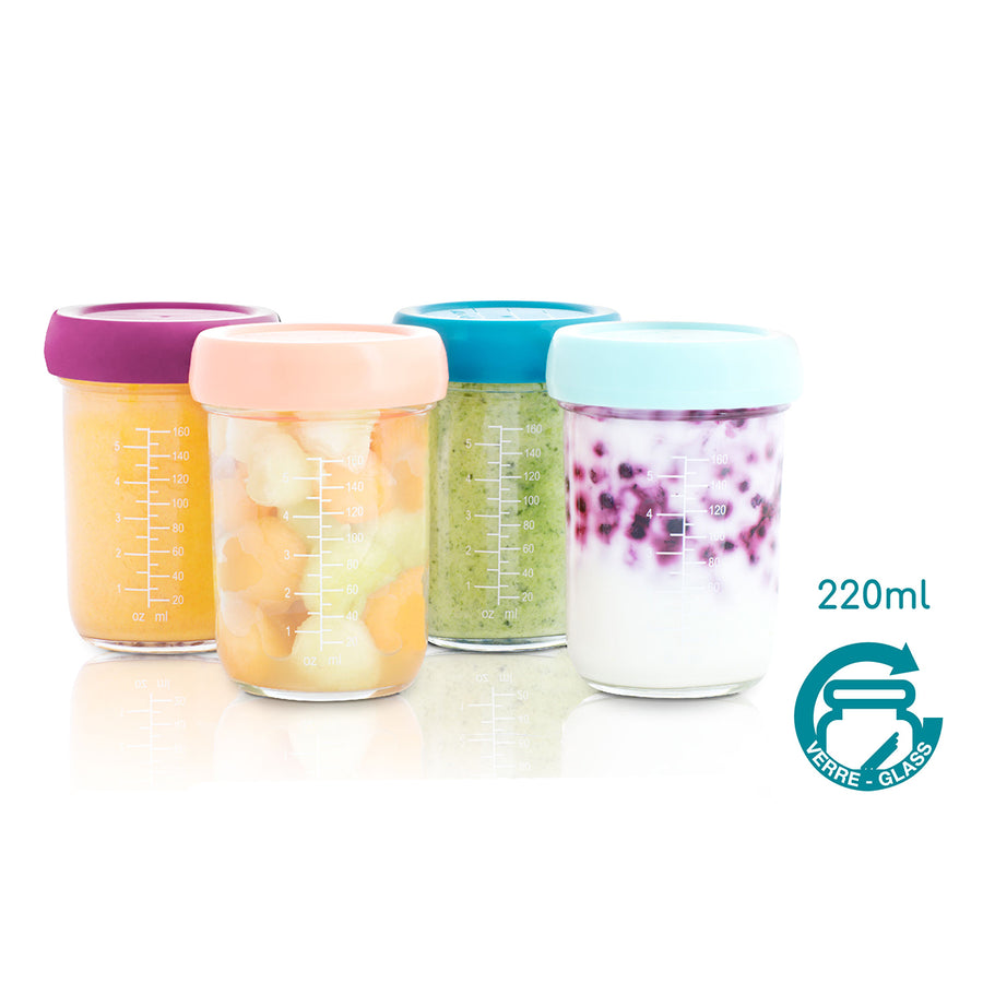 Babymoov Babybols Glass Food Container 220ml (4 pcs)