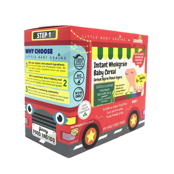 Gnubkins Premium Brown Rice Instant Cereal- Step 1