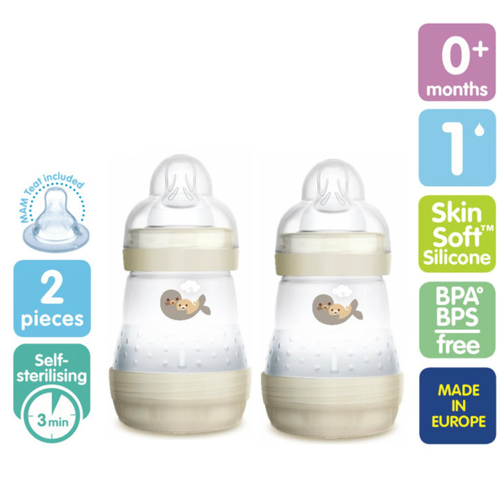 MAM Easy Start Anti Colic Bottle 160ml Ivory - 2 packs (B716U) – image 2
