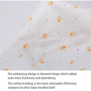 Baecios Korea Embossing Gauze Cotton Handkerchief