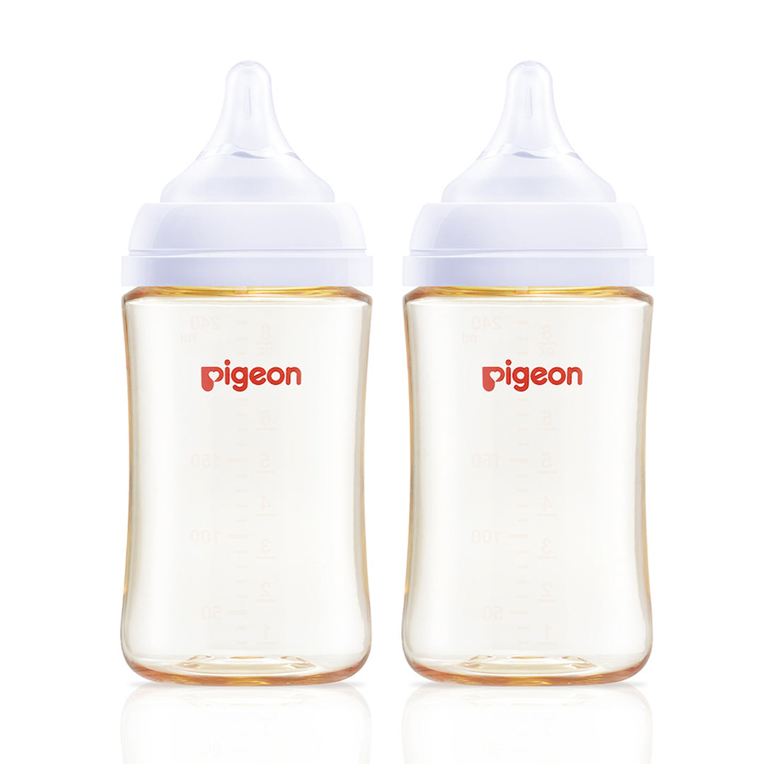 Pigeon SofTouch Wide Neck PPSU Nursing Bottle 240ml- Twin Pack