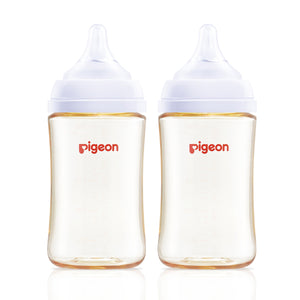 Pigeon SofTouch Wide Neck PPSU Nursing Bottle 240ml- Twin Pack