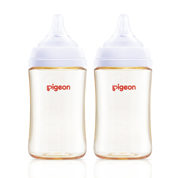 Pigeon SofTouch Wide Neck PPSU Nursing Bottle 240ml- Twin Pack