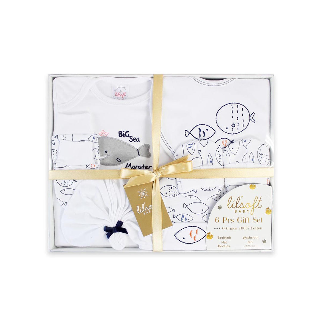 Lil'soft 6 pcs Gift Box- White Fishes