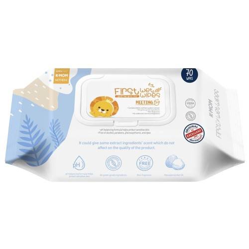K-MOM First Wet Wipes Meeting 70pcs