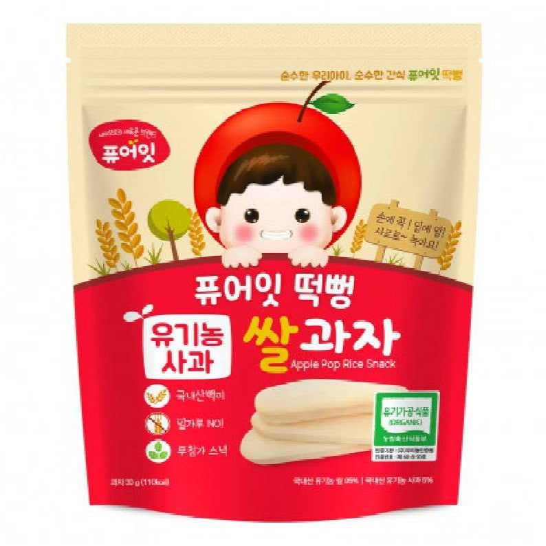 Pure-Eat Pop Rice Organic Apple Rice Snack 6months + 30g - Happikiddo.com