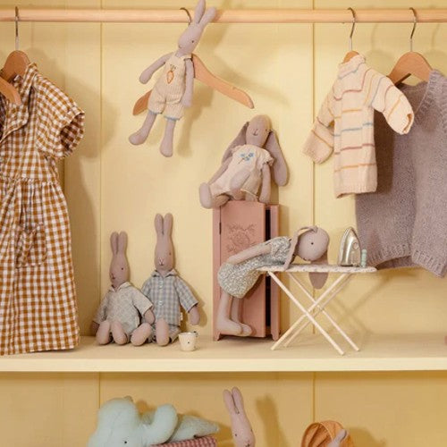 Maileg Bunny size 2, Nightgown - Mint/Blue