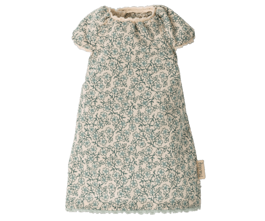 Maileg Bunny size 2, Nightgown - Mint/Blue