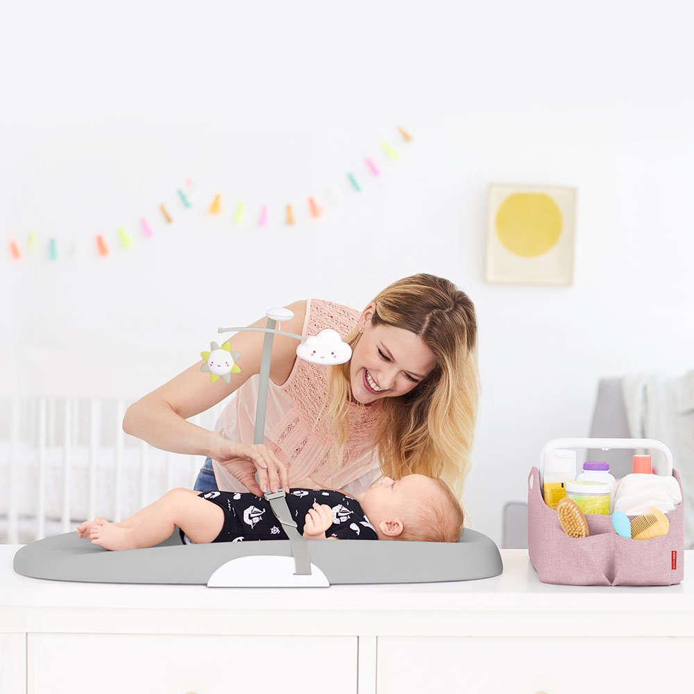 Skip Hop Nursery Style Light Up Nappy Caddy- Pink Heather