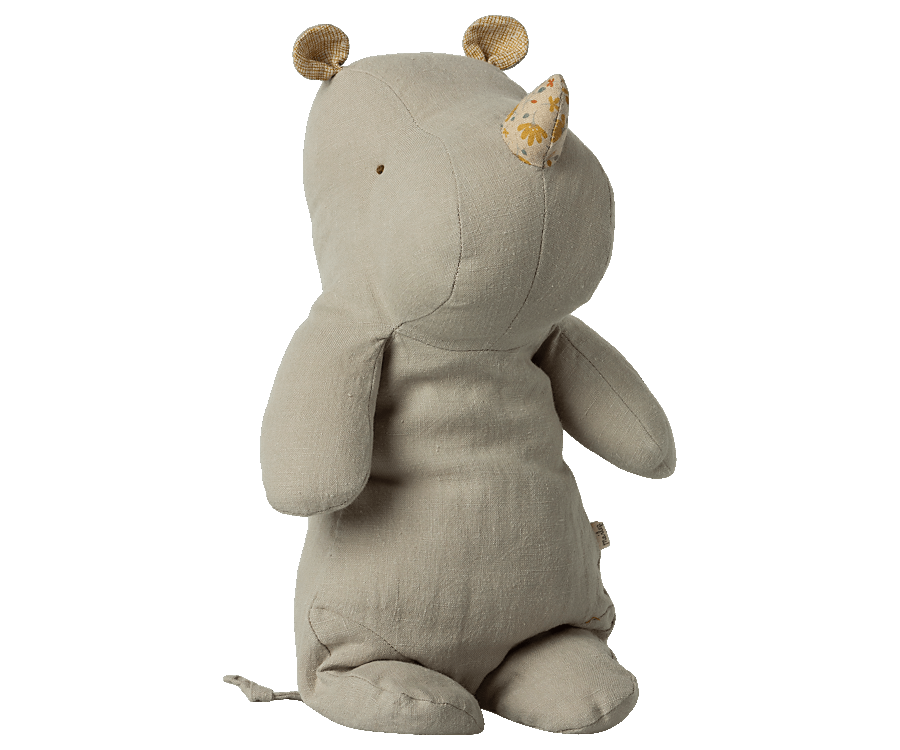 Maileg Safari Friends Medium Rhino - Light Grey