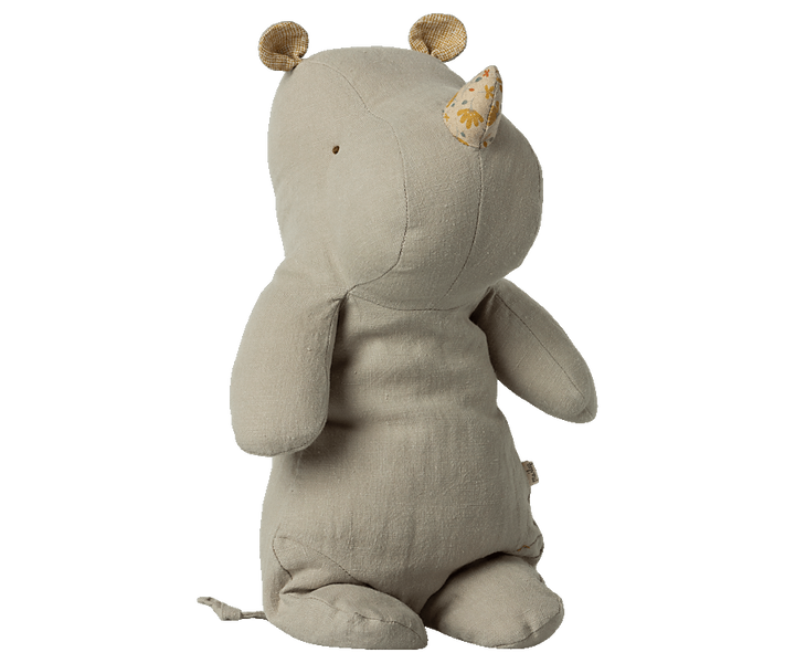 Maileg Safari Friends Medium Rhino - Light Grey