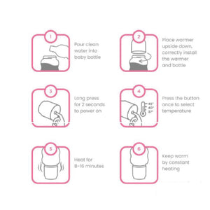 Momama Intelligent Portable Bottle Warmer - Pink - image 5 - Happikiddo.com