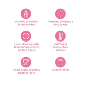Momama Intelligent Portable Bottle Warmer - Pink - image 6 - Happikiddo.com