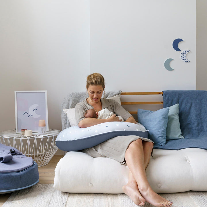 Doomoo Buddy Maternity & Nursing Pillow- Blue Grey Moon