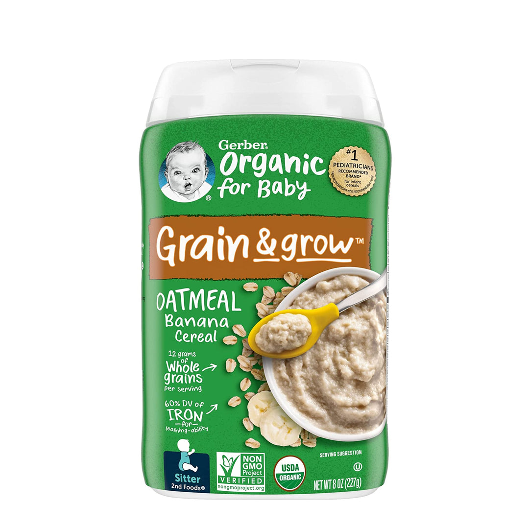 Gerber Organic Oatmeal Cereal Banana 8oz