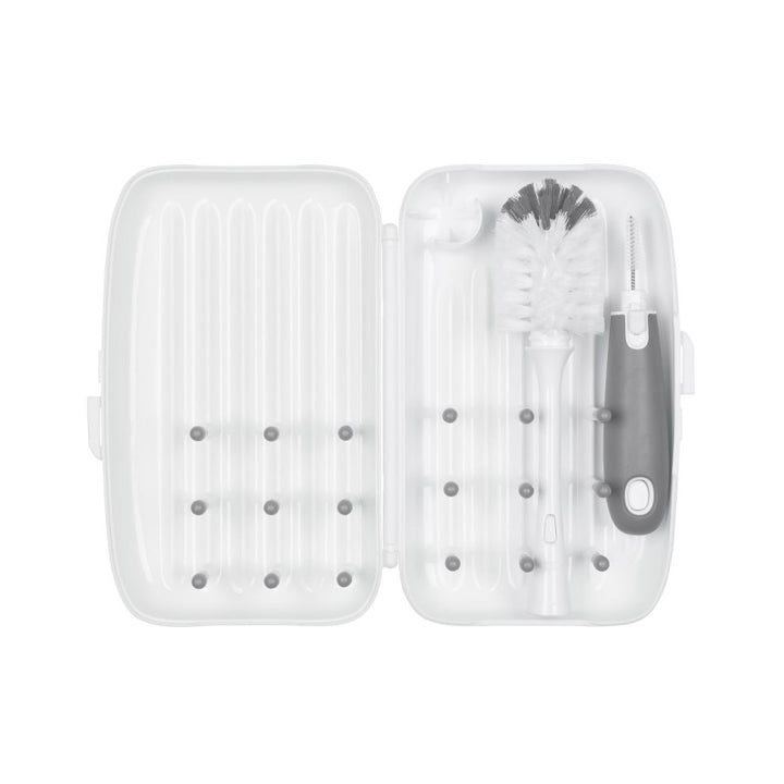 OXO Tot On The Go Drying Rack (With Bottle Brush)- Grey