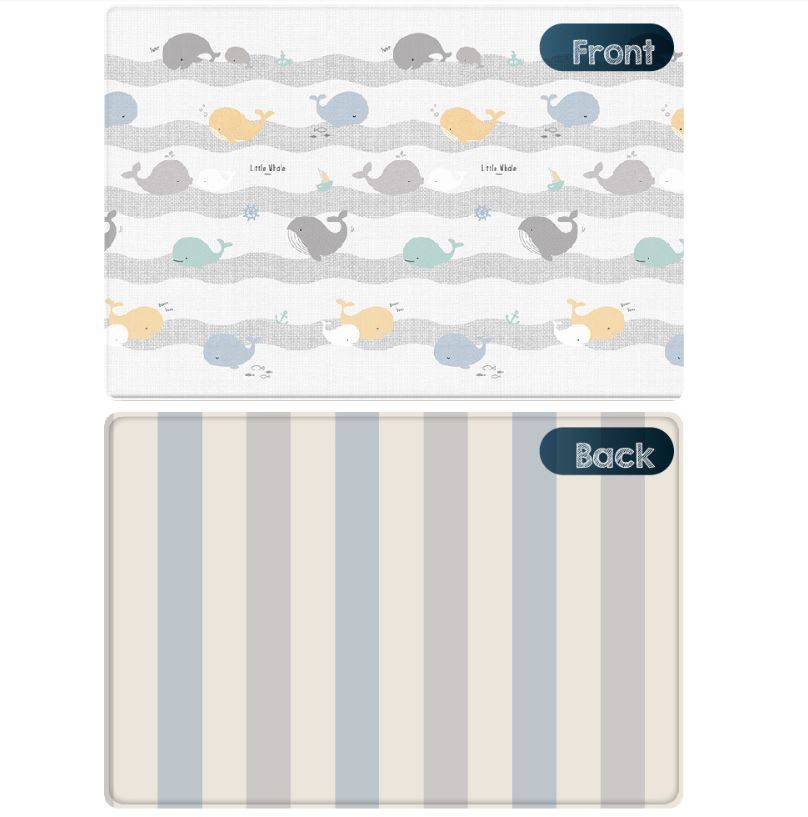 Parklon Korea Pure Bubble Mat XL size- Happy Whale & Stripe (4cm Thick)
