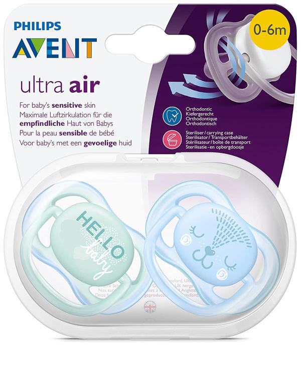Philips Avent Ultra Air Pacifier 0-6 months- Hello/ Bear