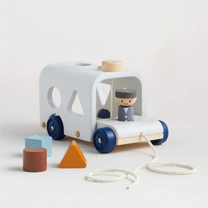 Plan Toys Sorting Bus- White