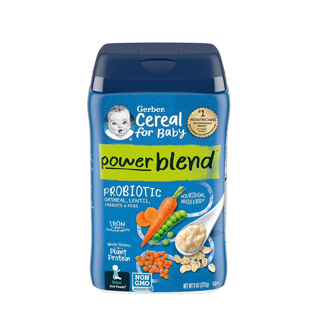 Gerber Probiotic Oatmeal, Lentil, Carrots & Peas 227g