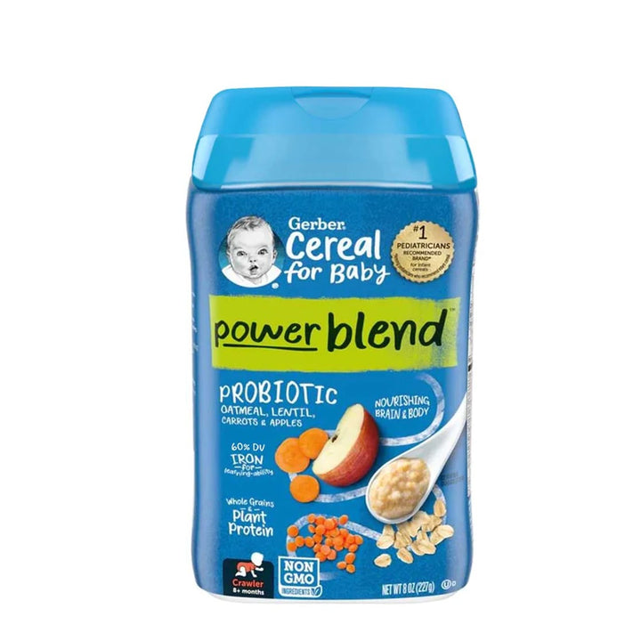 Gerber Probiotic Oatmeal, Lentil, Carrot & Apples 227g