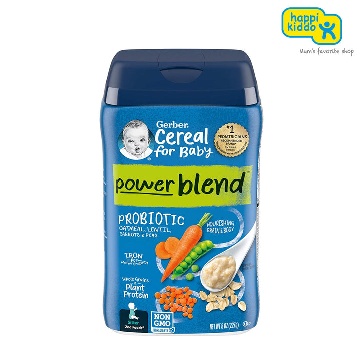 Gerber Probiotic Oatmeal, Lentil, Carrots & Peas 227g