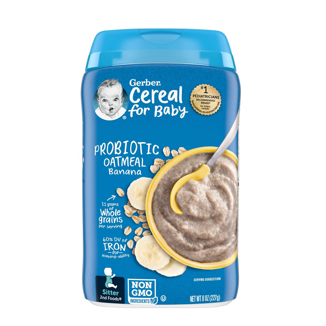 Gerber Baby Cereal Probiotic Oatmeal & Banana Baby Cereal 8 oz