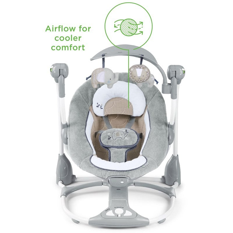 Ingenuity Dream Comfort Convert Me Swing-2 Seat Portable Swing- Townsend