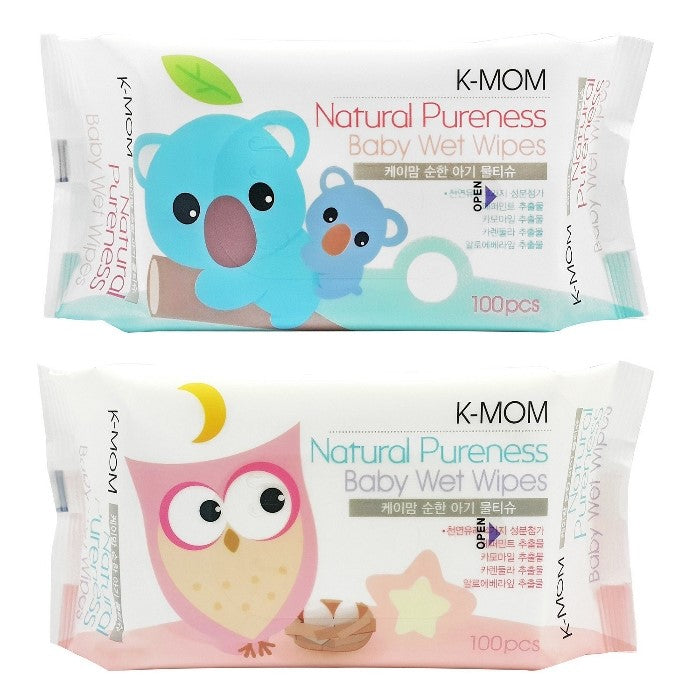 K-MOM Natural Pureness Premium Baby Wet Wipes 100 pcs