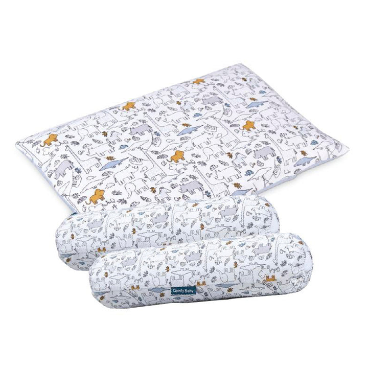 Comfy Living Bolster & Pillow Set (L)- Jungle