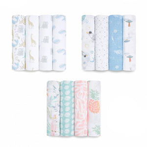 Aden + Anais Essentials Cotton Muslin Swaddle 4 pcs