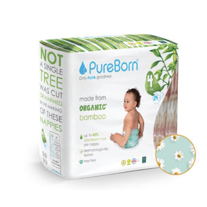 PureBorn Organic Tape Diaper (Single Pack) Assorted Design