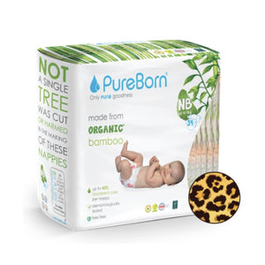 PureBorn Organic Tape Diaper (Single Pack) Assorted Design