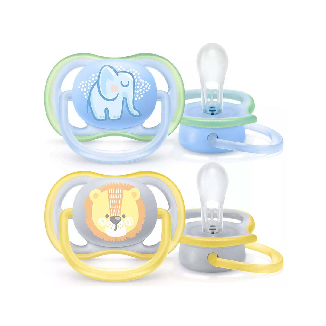 Philips Avent Ultra Air Pacifier 0-6 months- Elephant/ Lion