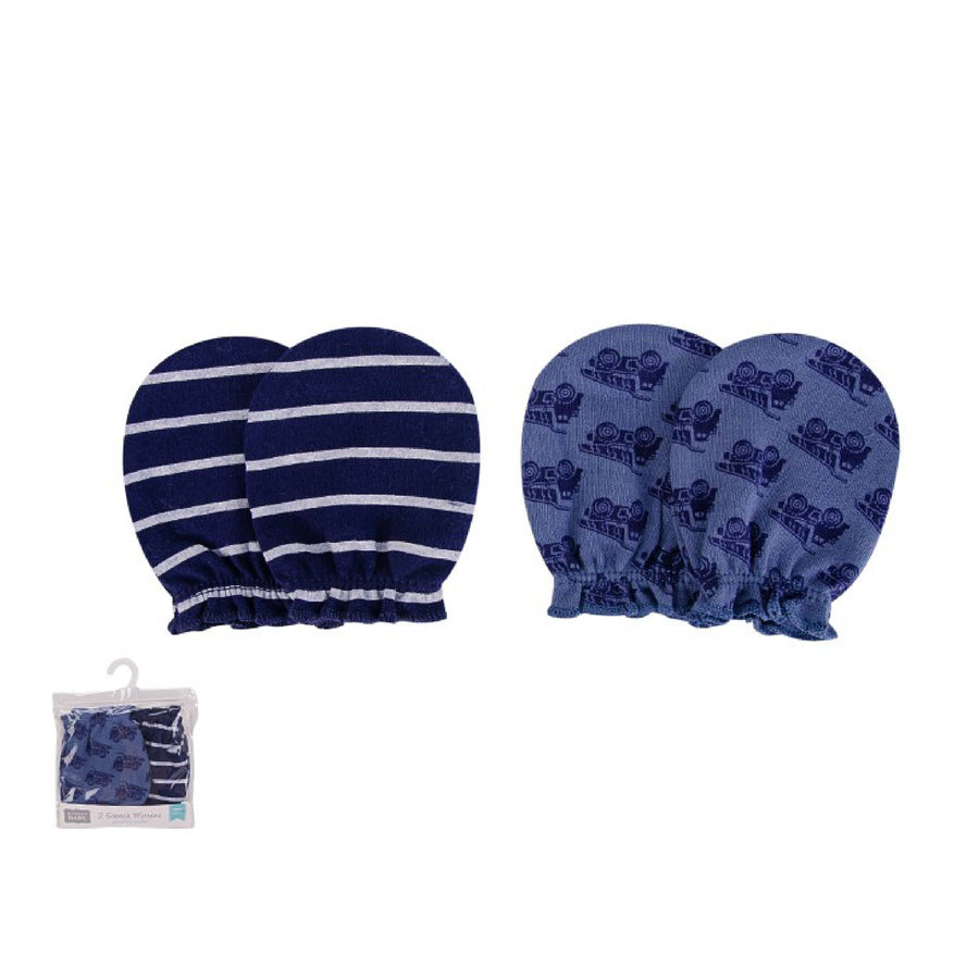 Hudson Baby 2 Scratch Mitten- Blue Truck