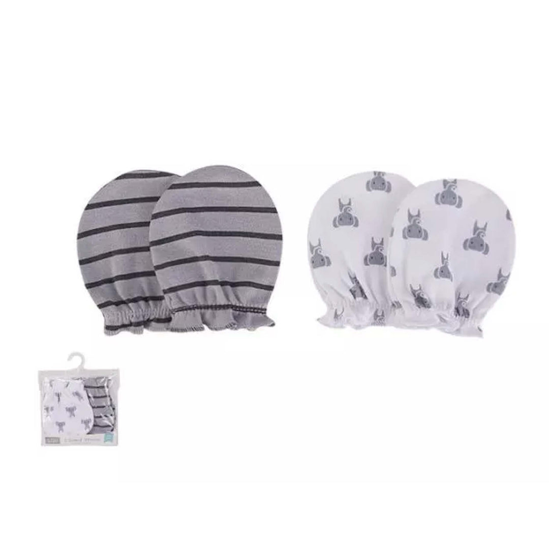Hudson Baby 2 Scratch Mitten- Grey Elephant