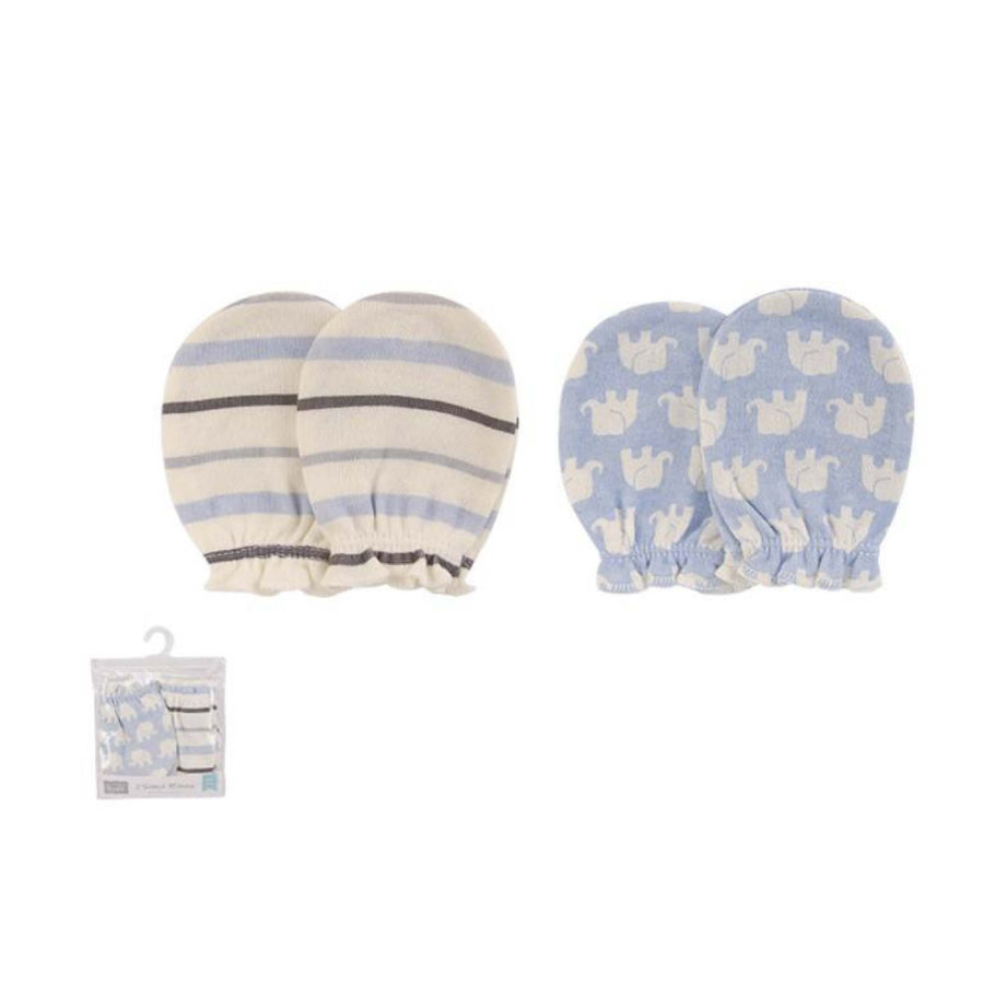Hudson Baby 2 Scratch Mitten- Cream Elephant