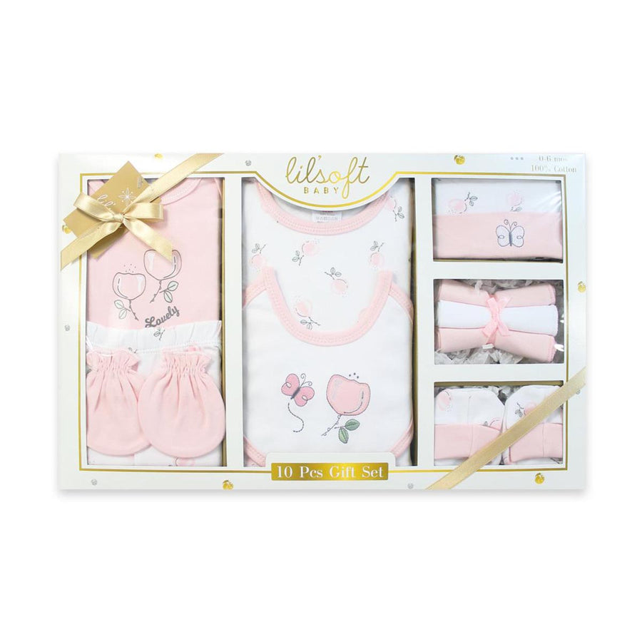 Lil'soft 10 pcs Gift Box- Pink Flowers