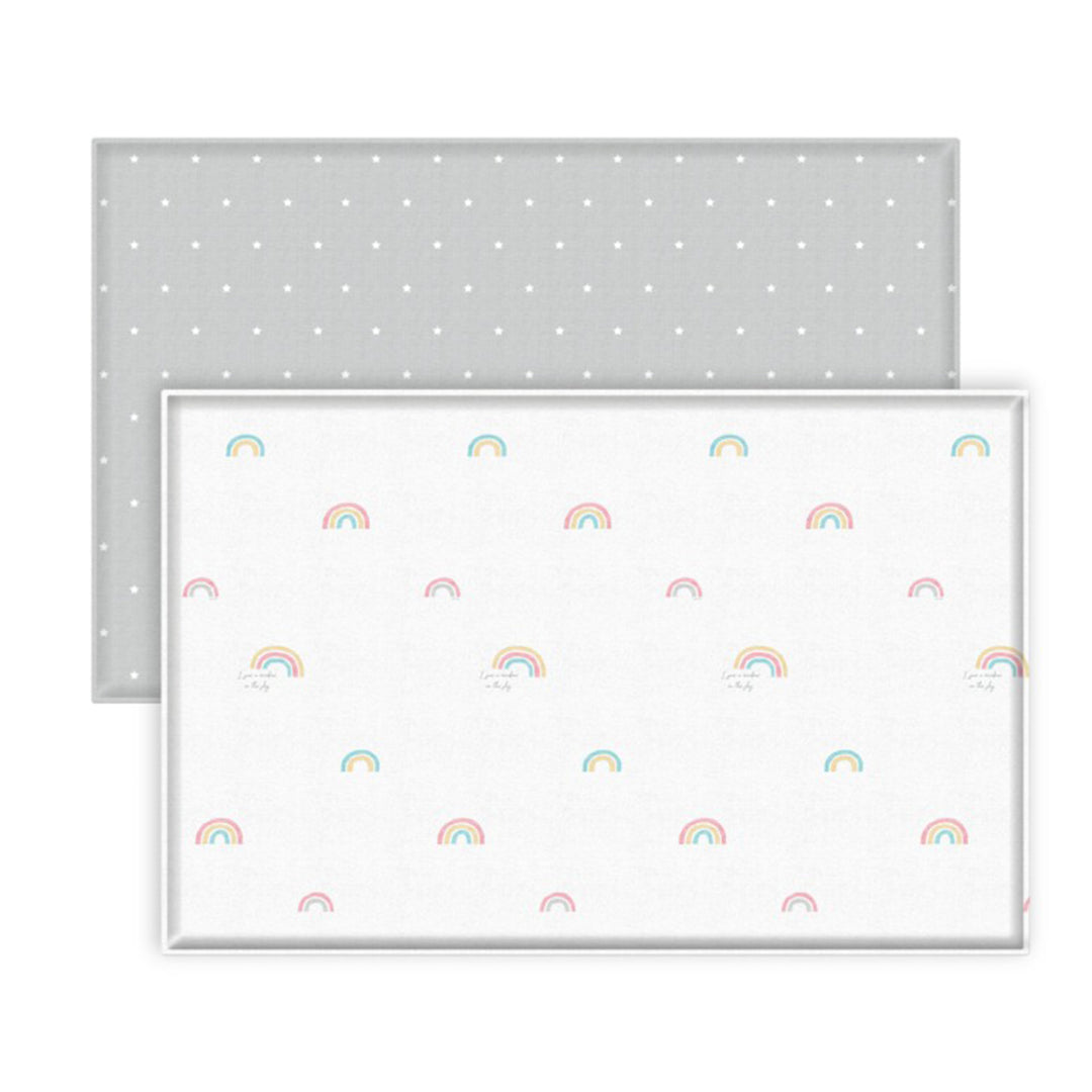 Parklon Air Bubble Up Play Mat - Rainbow Dream / Little Star Light Grey - Happikiddo.com
