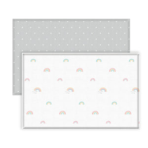 Parklon Air Bubble Up Play Mat - Rainbow Dream / Little Star Light Grey - Happikiddo.com