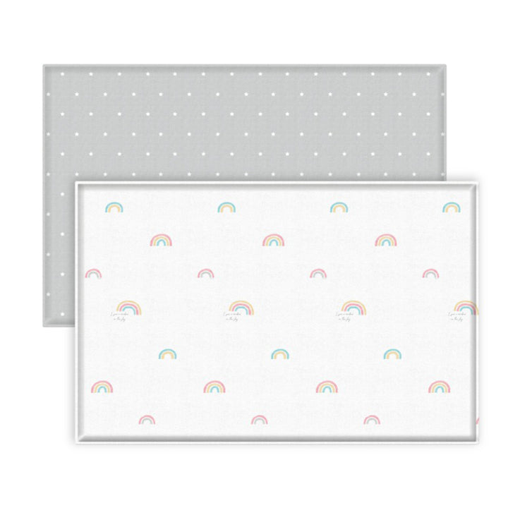 Parklon Air Bubble Up Play Mat - Rainbow Dream / Little Star Light Grey - Happikiddo.com