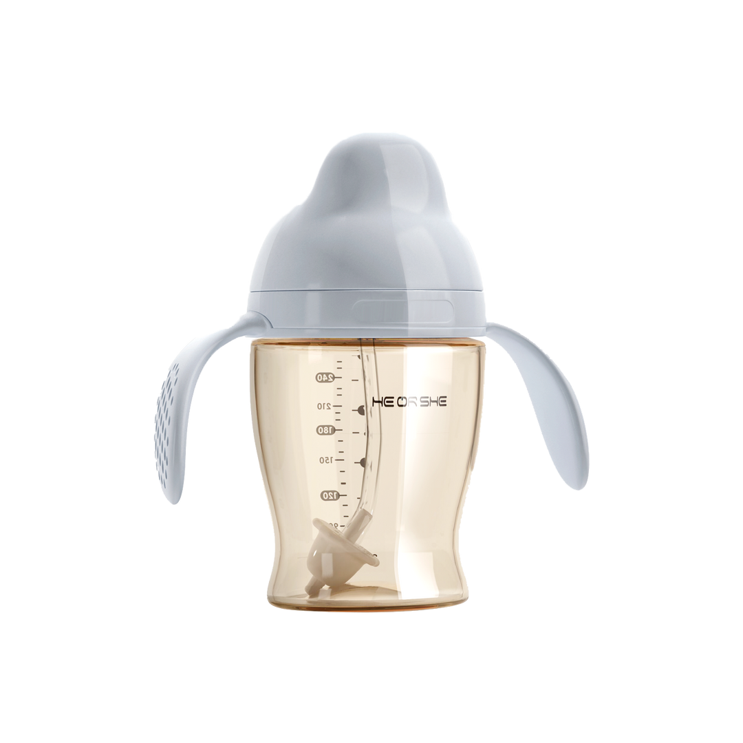 HE OR SHE Dental Care Antibacterial Sippy Cup 9oz/ 280ml (9m+)- Blue