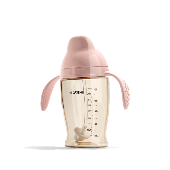 HE OR SHE Dental Care Antibacterial Sippy Cup 9oz/ 280ml (9m+)- Pink