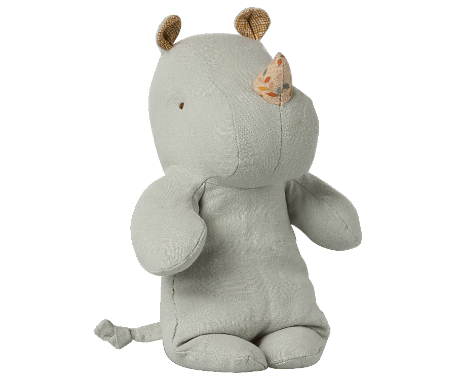 Maileg Safari Friends Small Rhino - Pigeon Blue