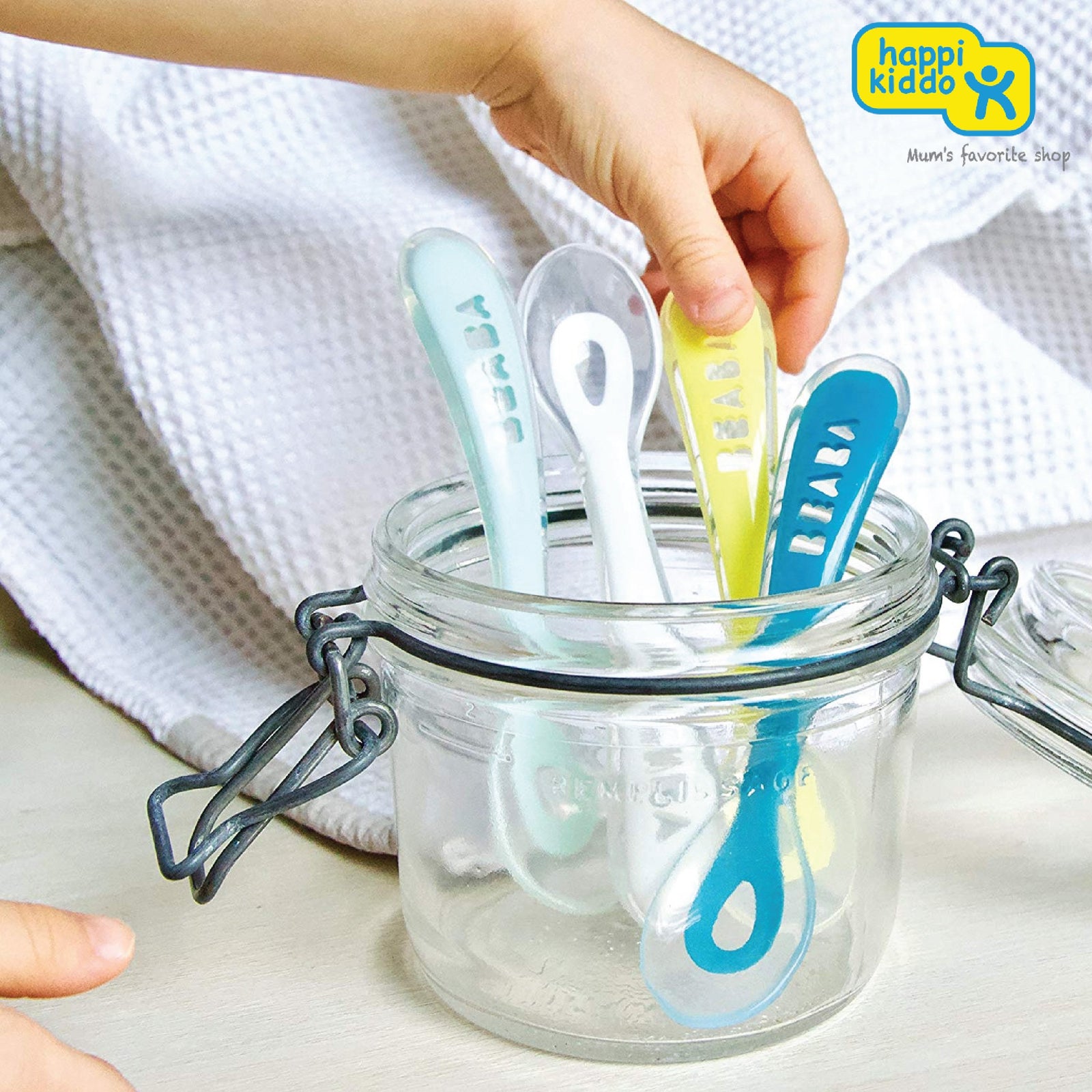 Beaba Silicone Ergonomic 2nd Age Spoon-Nude - Happikiddo.com