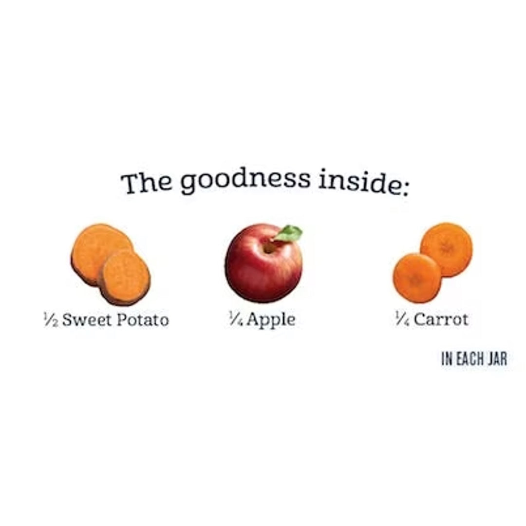 Gerber Organic 2nd Foods Sweet Potato Apple Carrot Cinnamon Baby Food, 4 oz Glass Jar