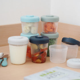 Beaba Pro Food Storage Set - 6 Clip portions (2x90 ml + 2x150ml + 2x250ml)