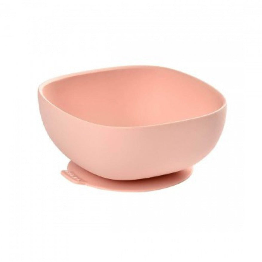 Béaba Silicone Suction Bowl - Pink - Happikiddo.com